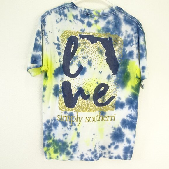 Simply Southern Self Tye Dyed Tee Large Women's - Picture 2 of 4